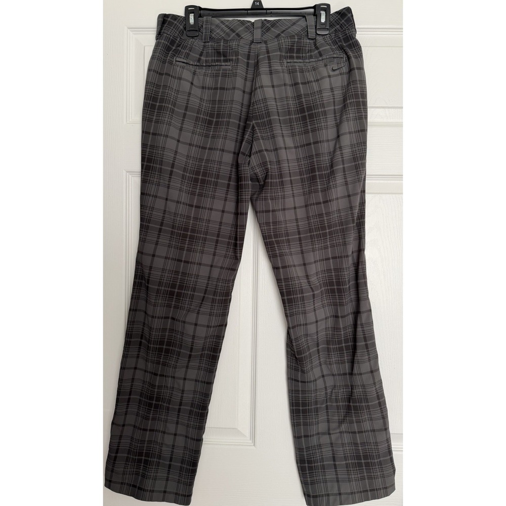 Nike Golf Women's Dri-FIT Plaid Pants Size 10 Grey Black Modern Rise - Picture 4 of 9